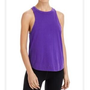 Free‎ People Movement Inhale Purple Cotton Racerback Tank Top Medium